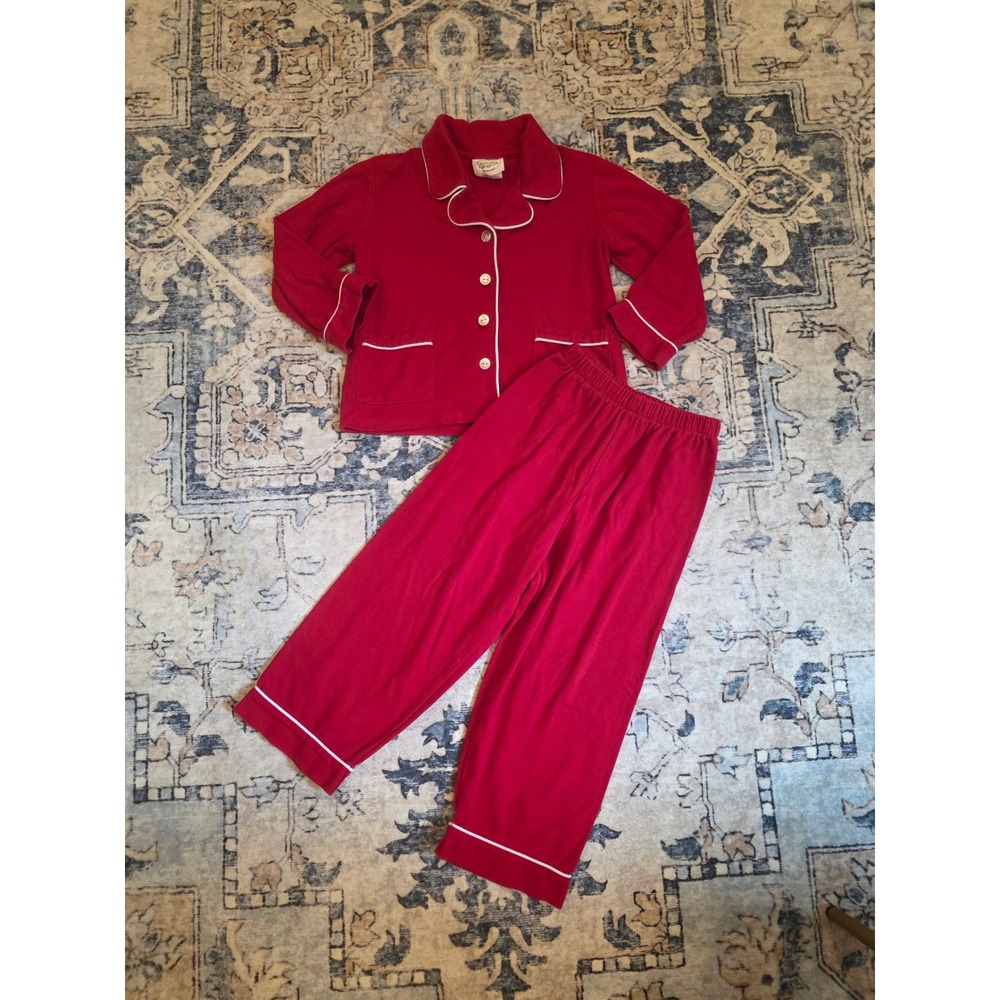 Southern Smocked Company‎ Size 5 Red White Long Sleeve Christmas Pajamas